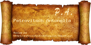 Petrovitsch Antonella névjegykártya