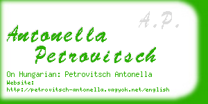 antonella petrovitsch business card